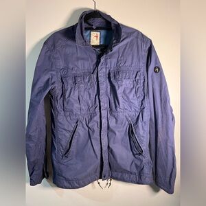 Relwen Sail Cloth Tanker Men's Blue Casual Jacket Medium